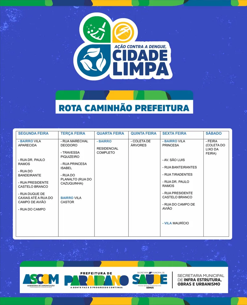 Foto 1 – Prefeitura de Paraibano já inicia grande ação de limpeza para combater a dengue