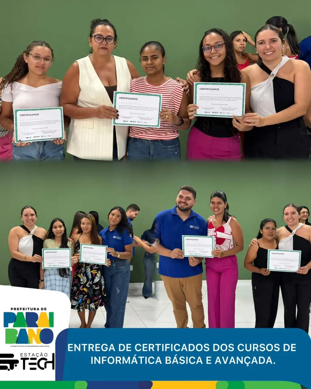 Foto 5 – Prefeitura de Paraibano realizou a entrega dos certificados dos cursos de Informática Básica e Avançada.