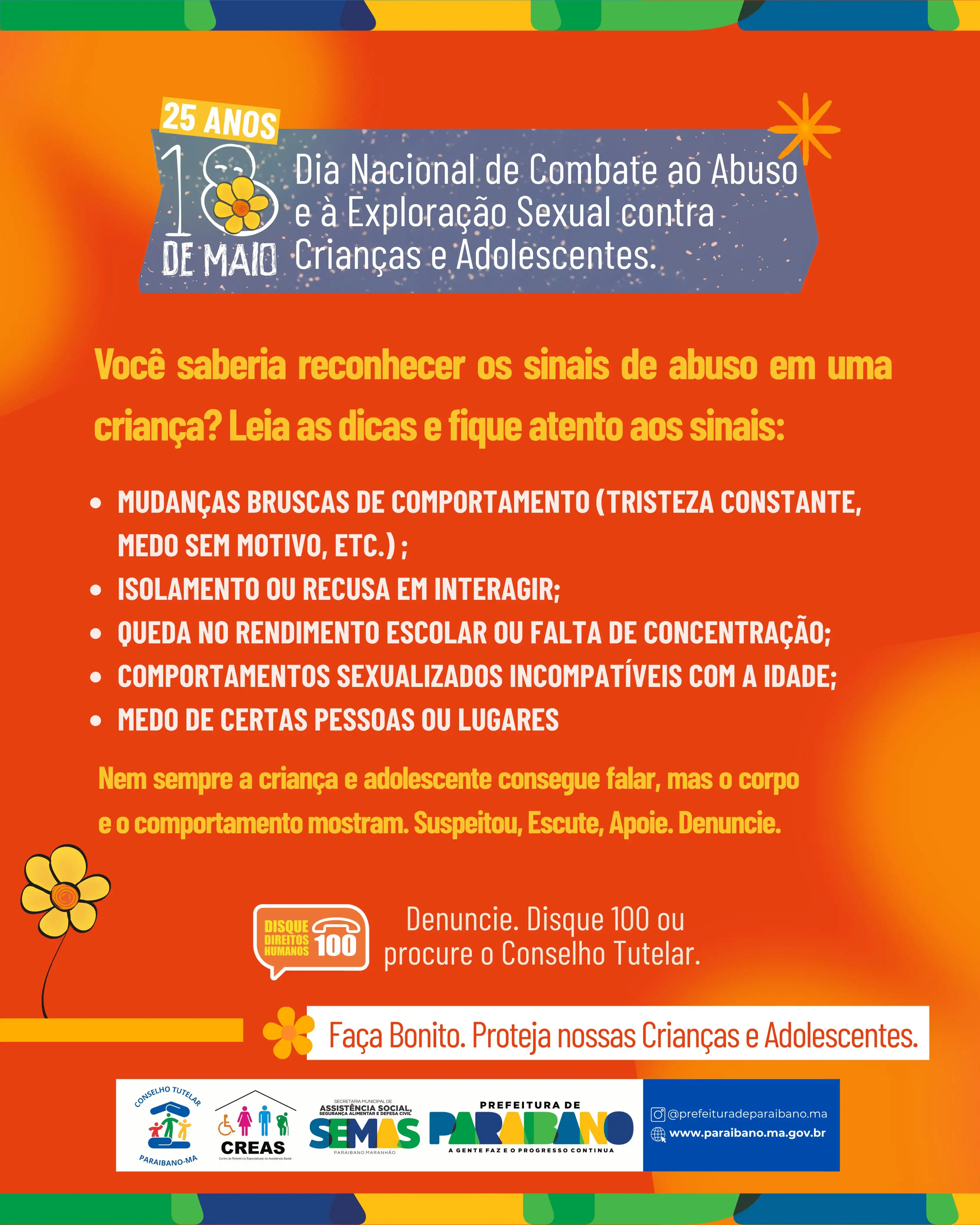 Foto 2 – Prefeitura de Paraibano inicia camapanha do Maio Laranja