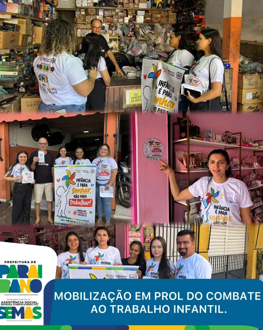 Foto 1 – Prefeitura realizou uma ação de sensibilização e mobilização em prol do combate ao trabalho infantil.