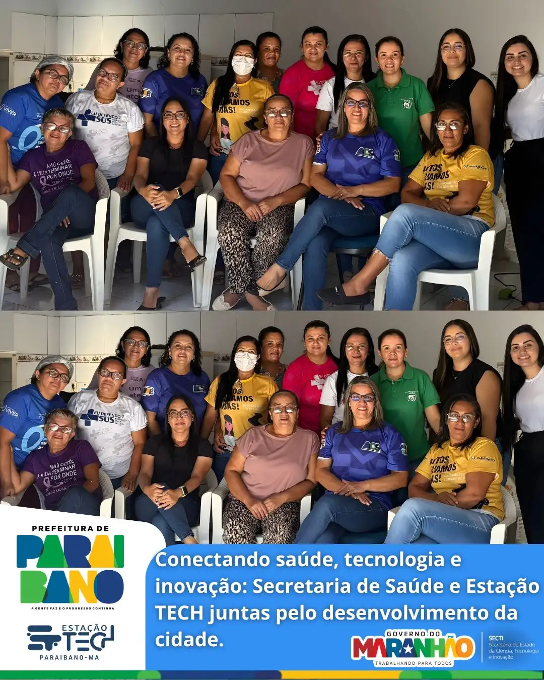 Estação TECH realizou um momento de diálogo com equipe municipal de saúde.