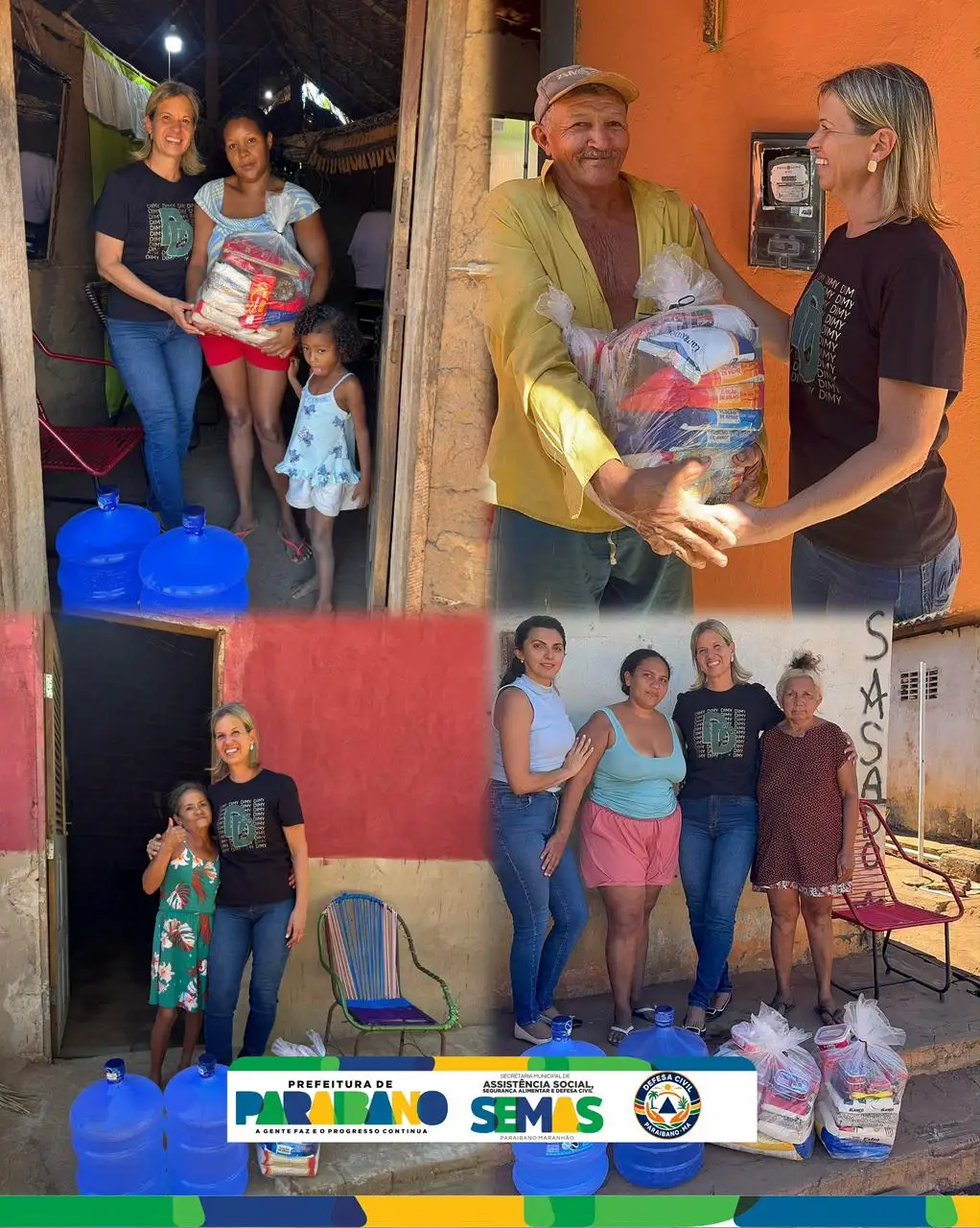 Foto 3 – Prefeitura Municipal de Paraibano realiza entrega de cestas básicas e galões de água mineral na zona rural.
