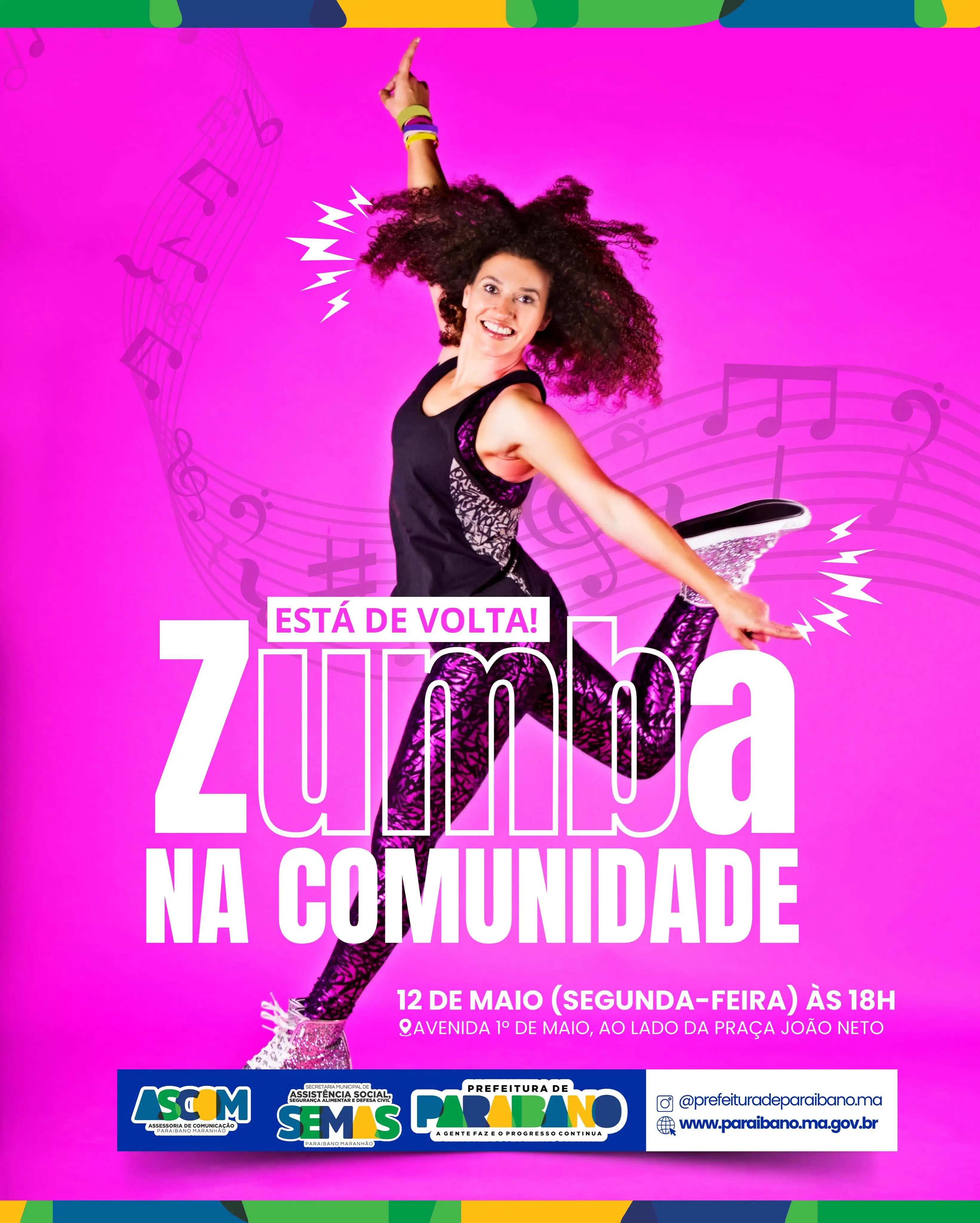Prefeitura divulga retorno do Projeto Zumba na Comunidade