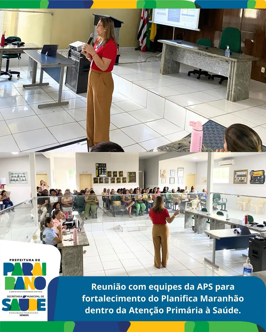 Foto 5 – Secretaria de Saúde realiza uma reunião com as equipes da Atenção Primária à Saúde (APS).