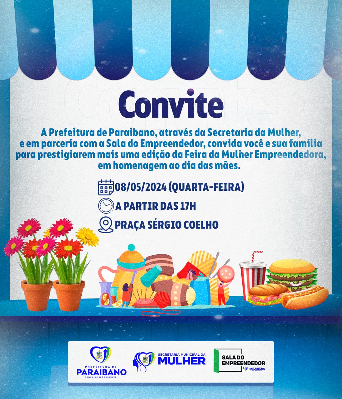 Prefeitura de Paraibano, através da Secretaria da Mulher e Sala do Empreendedor realiza mais um Edição da Feira da Mulher Empreendedora.