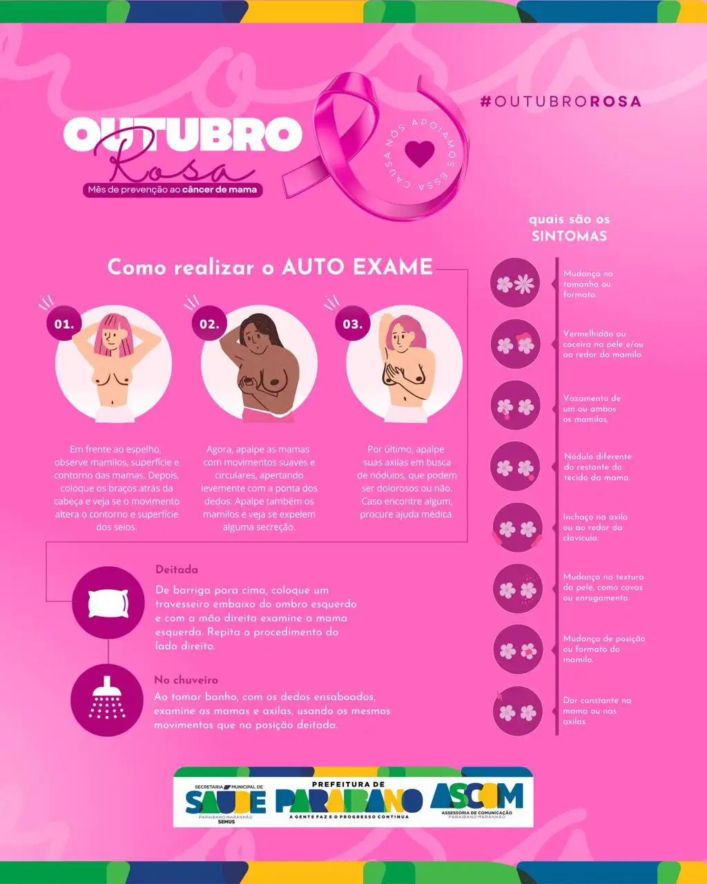 Foto 1 – Prefeitura inicia campanha contra o Câncer de Mama - Outubro Rosa