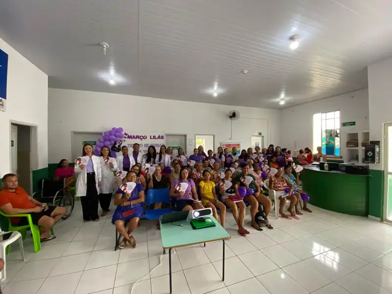Foto 1 – Prefeitura de Paraibano, através da Secretaria Municipal de Saúde, realizou ações em alusão ao Março Lilás.