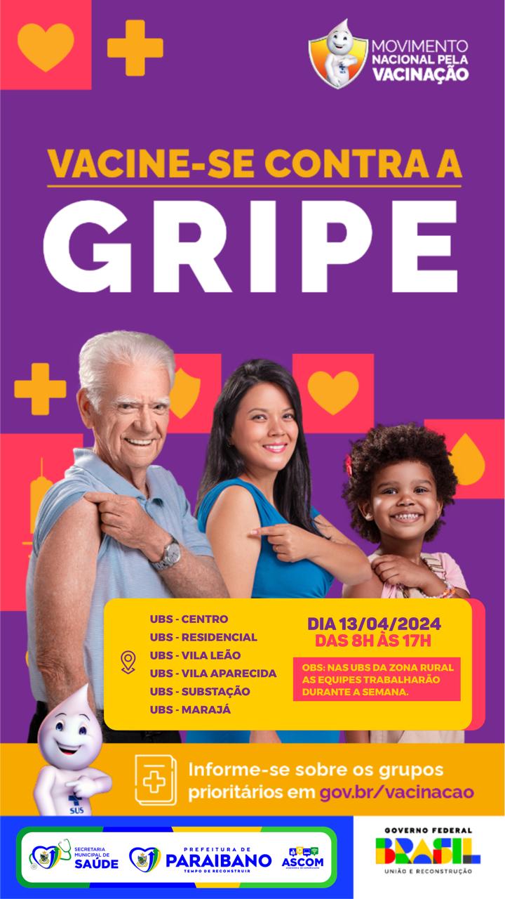 Prefeitura de Paraibano inicia campanha contra a gripe.