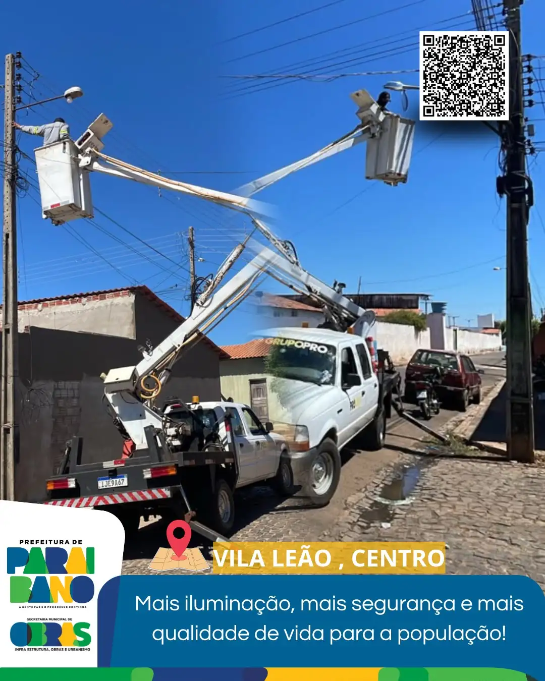 Foto 1 – Governo Municipal, segue trabalhando para levar mais segurança, conforto e qualidade de vida à população de Paraibano.