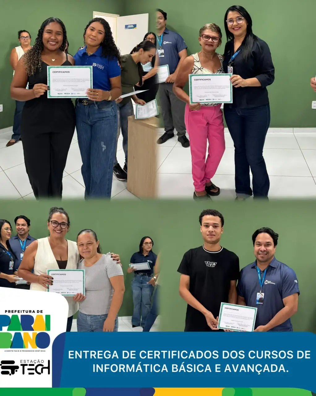 Foto 4 – Prefeitura de Paraibano realizou a entrega dos certificados dos cursos de Informática Básica e Avançada.