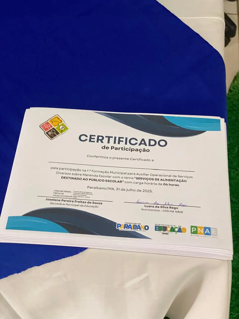 Foto 4 – Prefeitura de Paraibano realizou a 1ª Formação Municipal para Auxiliares de Serviços Gerais sobre Merenda Escolar