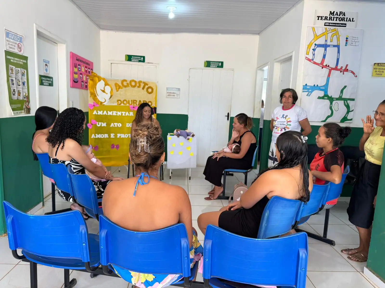 Foto 4 – Secretaria Municipal de Saúde e da UBS do povoado Tabuleirão realiza roda de conversa sobre o Agosto Dourado.