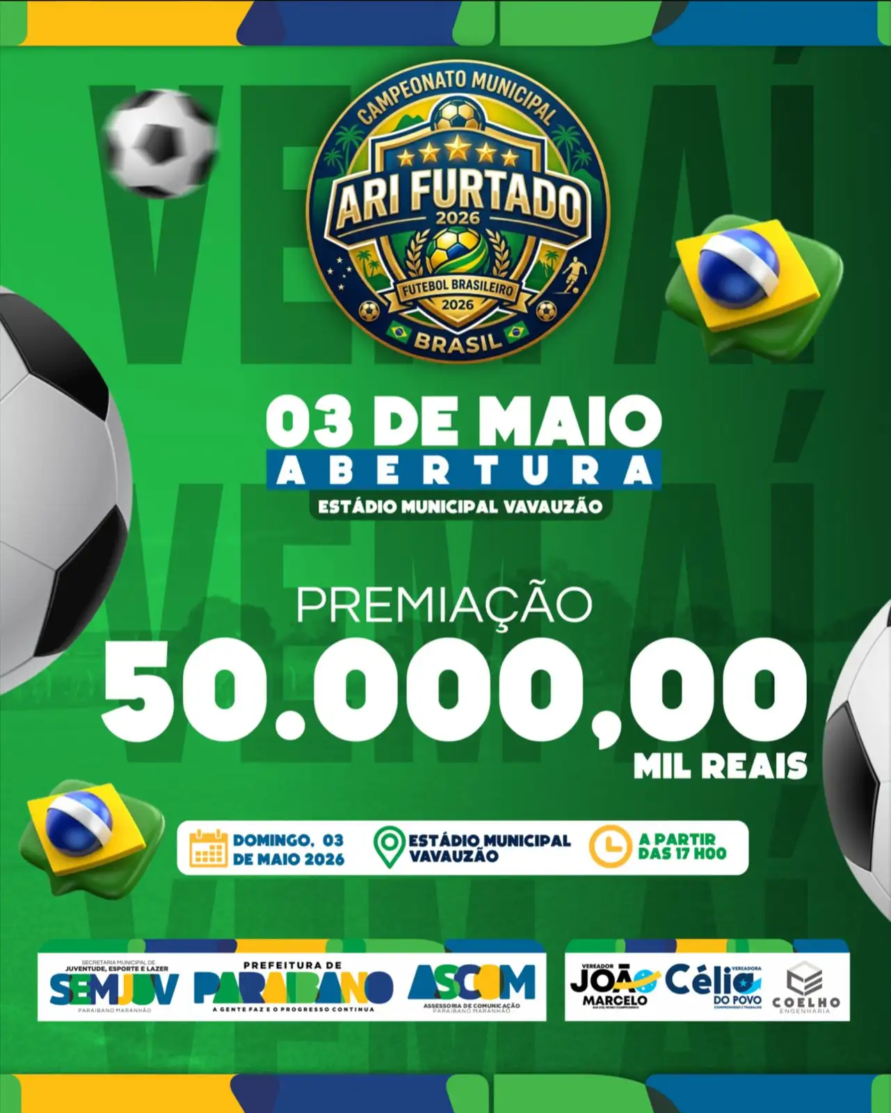 Prefeitura dviluga maior premiação da história do futebol paraibanense!