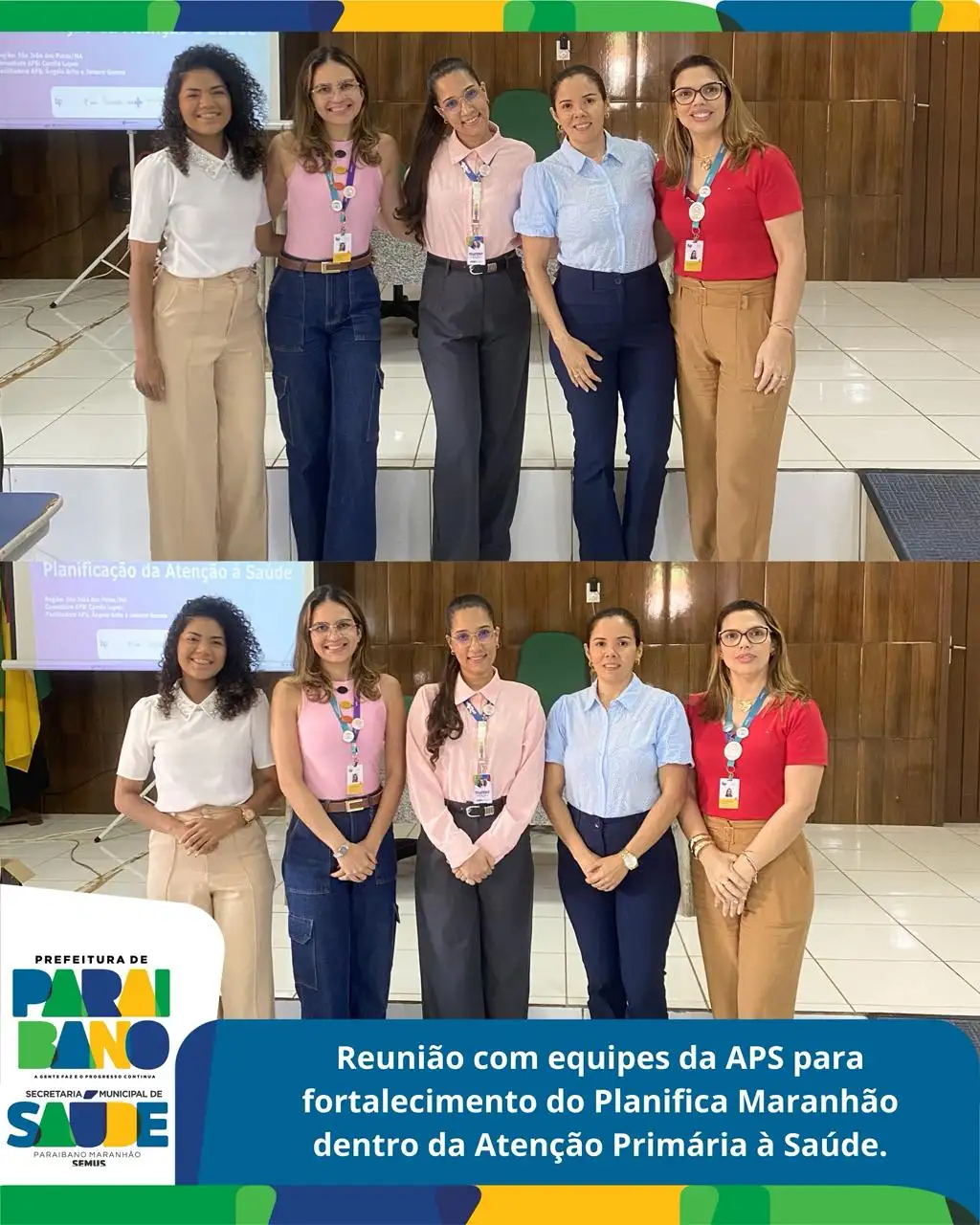 Foto 3 – Secretaria de Saúde realiza uma reunião com as equipes da Atenção Primária à Saúde (APS).