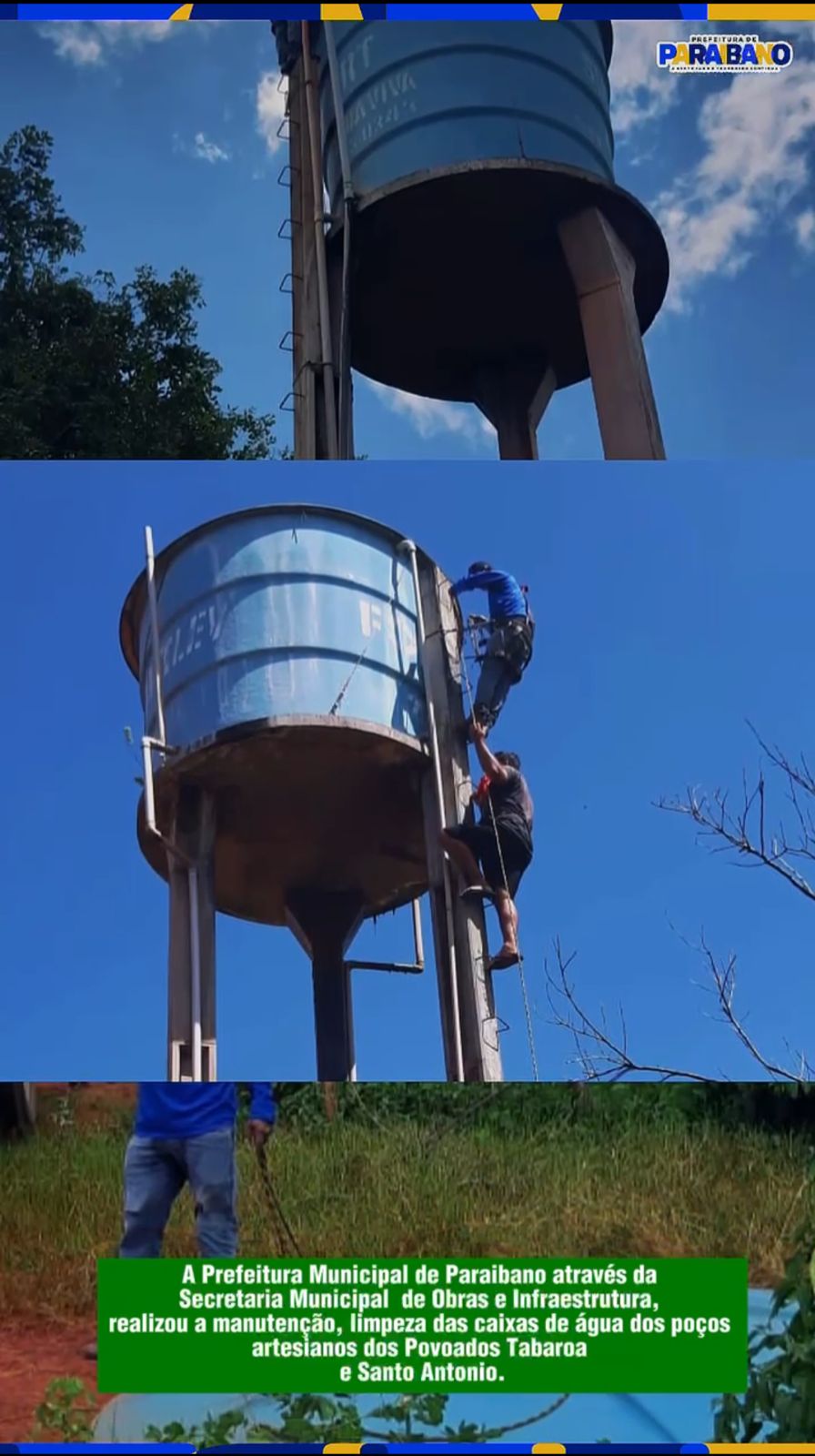 Foto 1 – Prefeitura de Paraibano realiza manutenção e limpeza dos Povoados Tabaroa e Santo Antônio