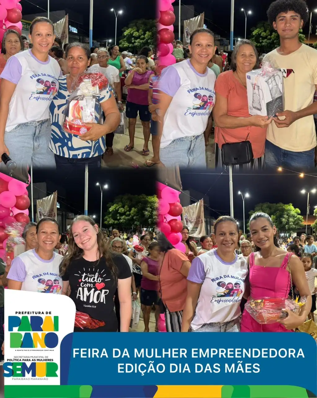 Foto 1 – Prefeitura realizou mais uma edição da Feira da Mulher Empreendedor em Paraibano, especial de Dia das Mães.