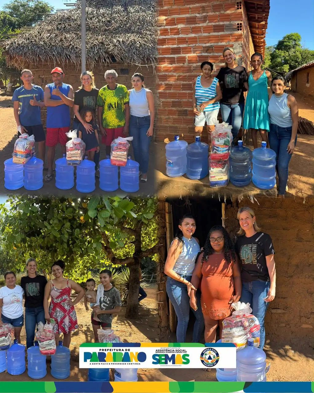 Foto 4 – Prefeitura Municipal de Paraibano realiza entrega de cestas básicas e galões de água mineral na zona rural.