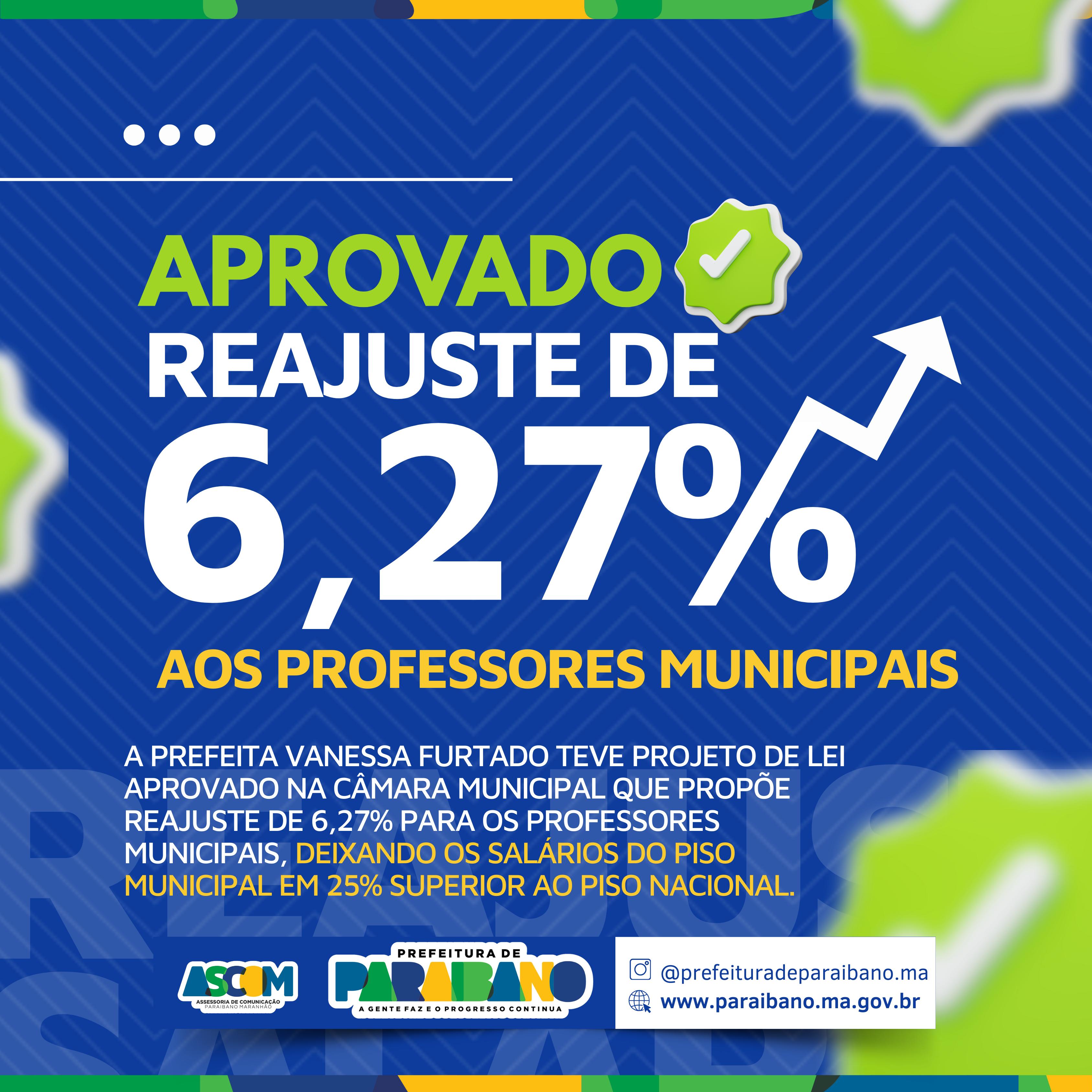 Reajuste salarial aprovado para os professores municipais!