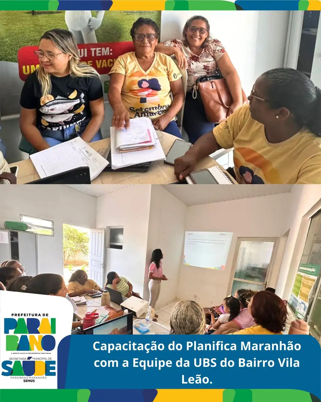 Foto 1 – Coordenadora do Planifica Maranhão realizou uma capacitação com a equipe da UBS do bairro Vila Leão
