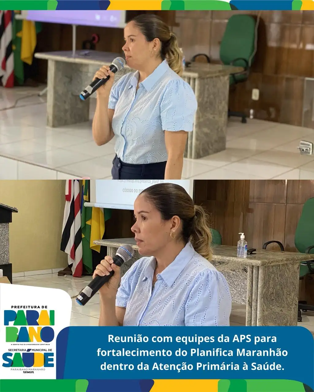 Foto 4 – Secretaria de Saúde realiza uma reunião com as equipes da Atenção Primária à Saúde (APS).