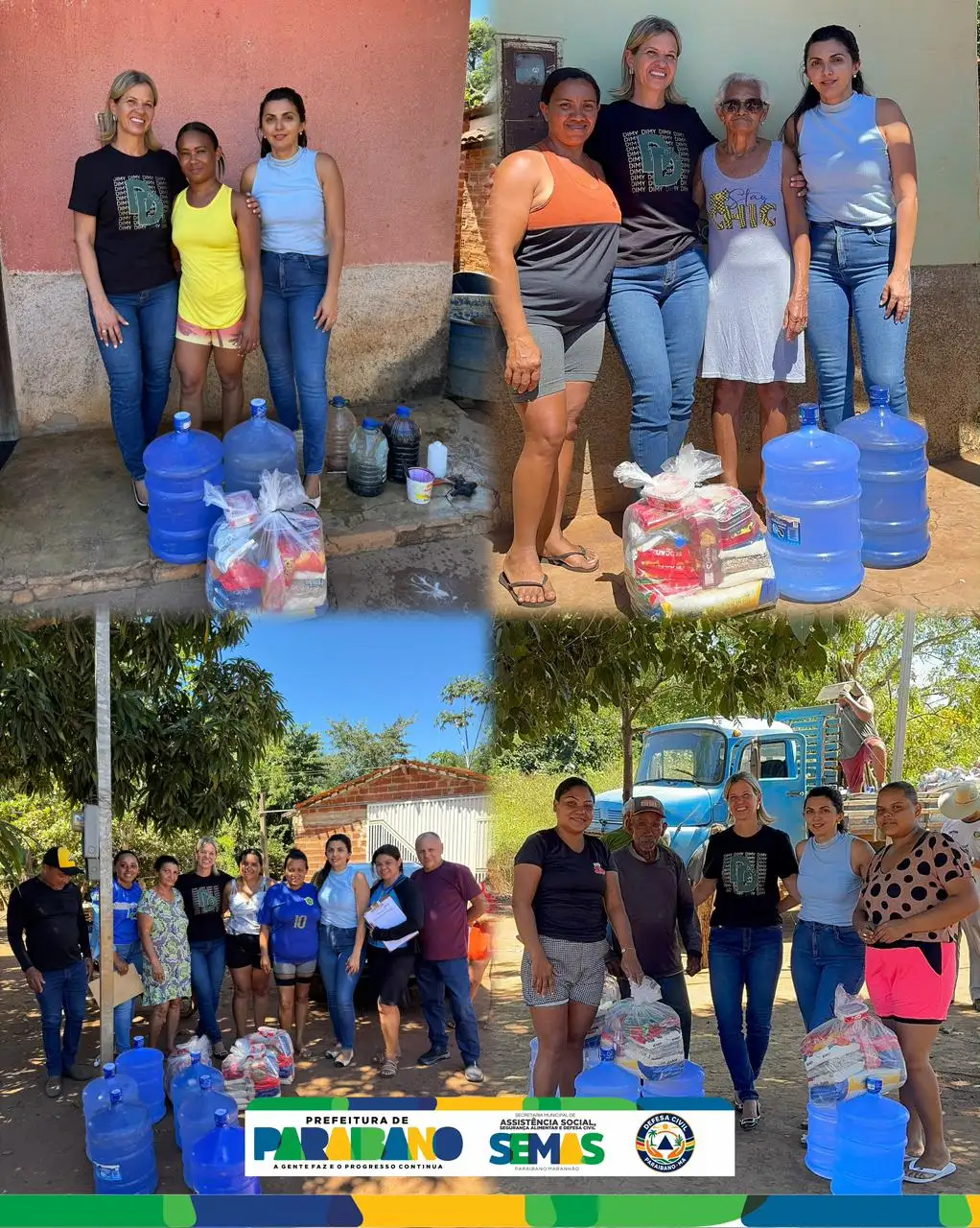 Foto 8 – Prefeitura Municipal de Paraibano realiza entrega de cestas básicas e galões de água mineral na zona rural.